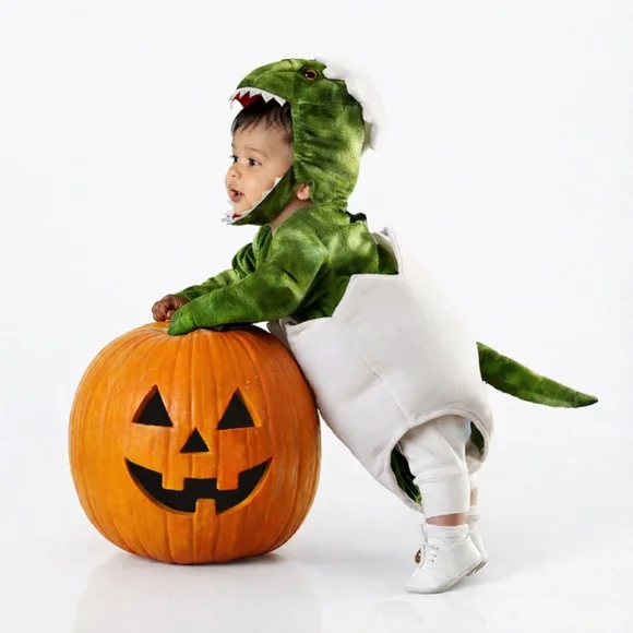 Pottery Barn Kids Baby T-Rex Egg Dino Halloween Costume NWT - Picture 2 of 6